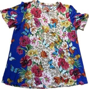 Johnny Was Leopard Floral Bamboo Tee medium
New without tags